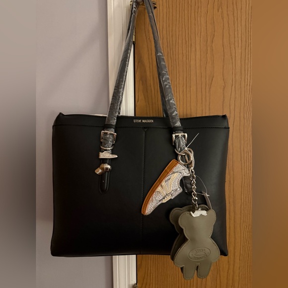 Steve Madden Black and Gray Tote - Picture 1 of 12